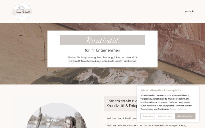 Screenshot of laurascherff.com