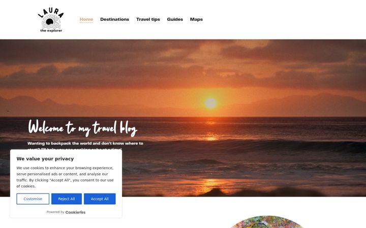 Screenshot of lauratheexplorer.co.uk