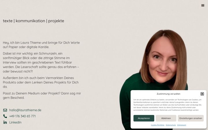 Screenshot of laurathieme.de