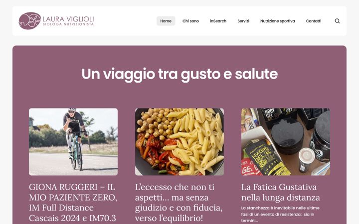 Screenshot stránky lauraviglioli.it