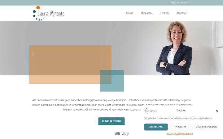Screenshot of laurawijnants.nl