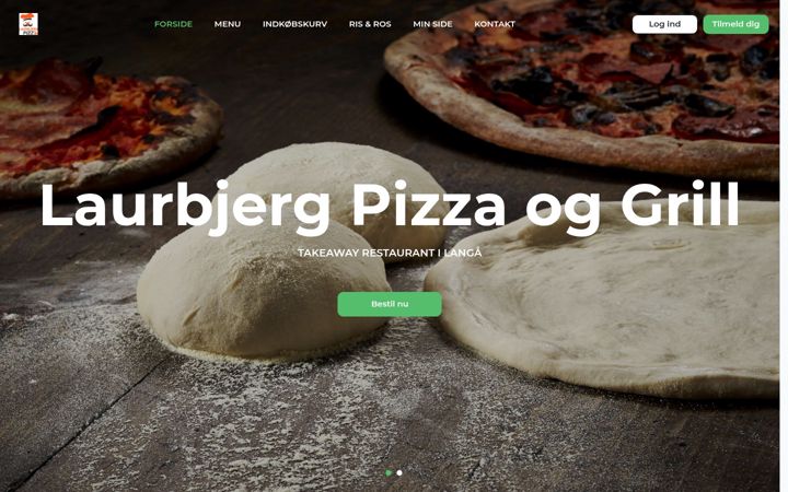 Screenshot of laurbjergpizza.dk