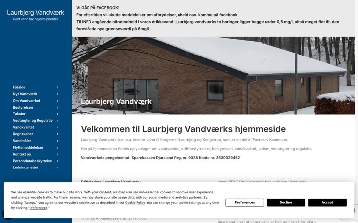Screenshot of laurbjergvand.dk