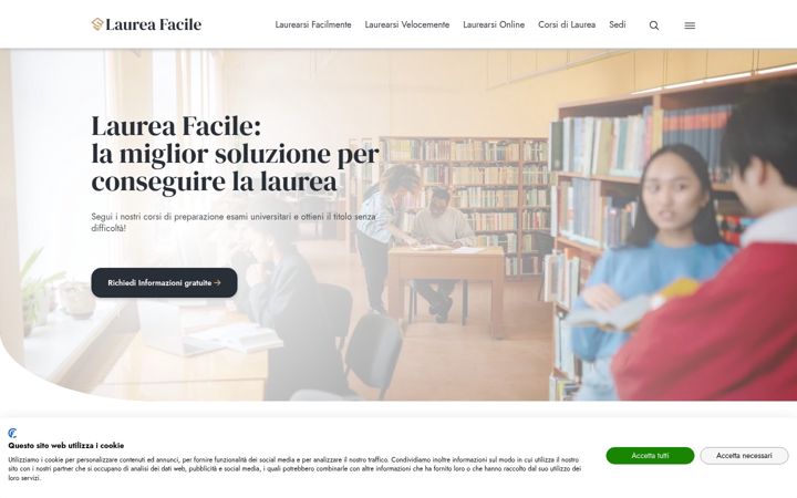 Screenshot of laureafacile.it