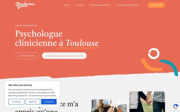 Screenshot of laurecamborieux.fr