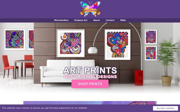 Screenshot of laurel-creations.com