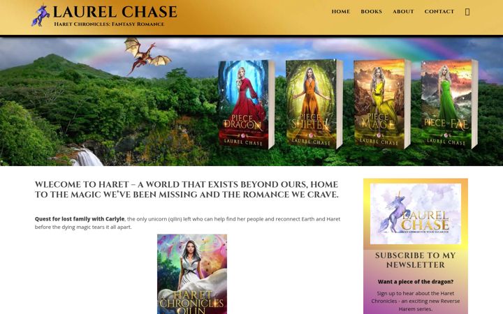 Screenshot of laurelchaseauthor.com