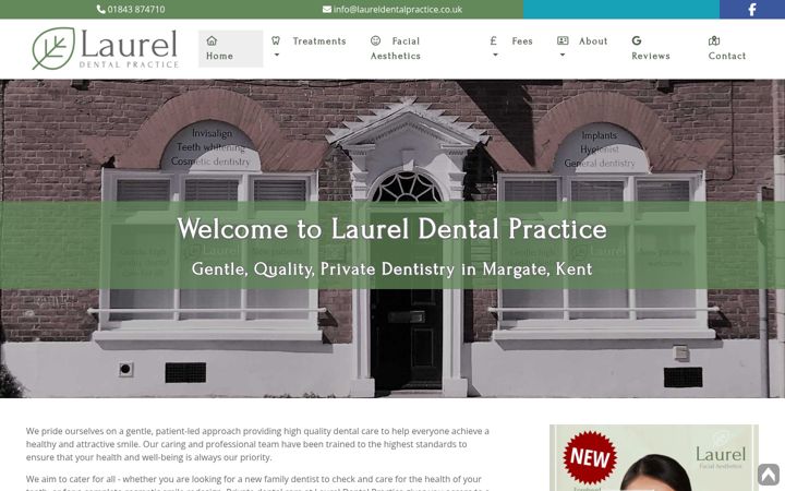 Screenshot of laureldentalpractice.co.uk