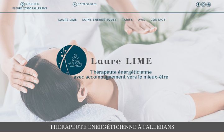 Screenshot of laurelime-soins-energetiques.fr