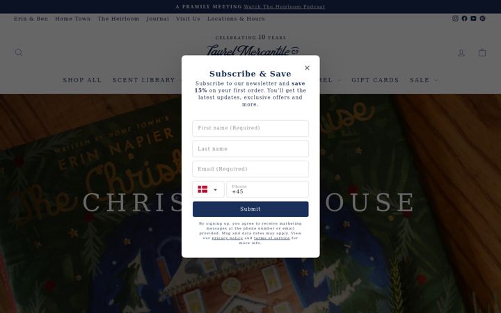 Screenshot ta' laurelmercantile.com
