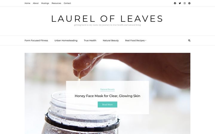 Captura de pantalla de laurelofleaves.com