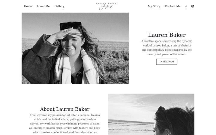 Screenshot of laurenbakerdesigns.co.uk
