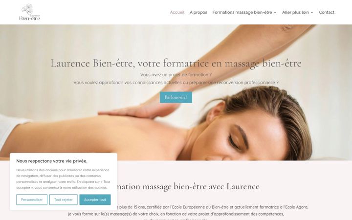 Screenshot of laurence-bien-etre.fr