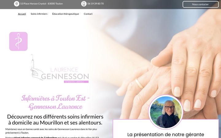 Screenshot of laurence-gennesson-infirmiere.fr