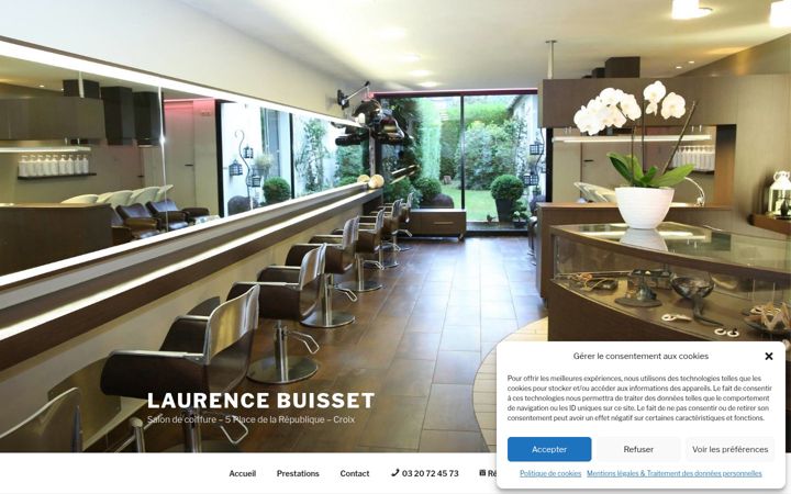 Screenshot of laurencebuissetcoiffure.fr
