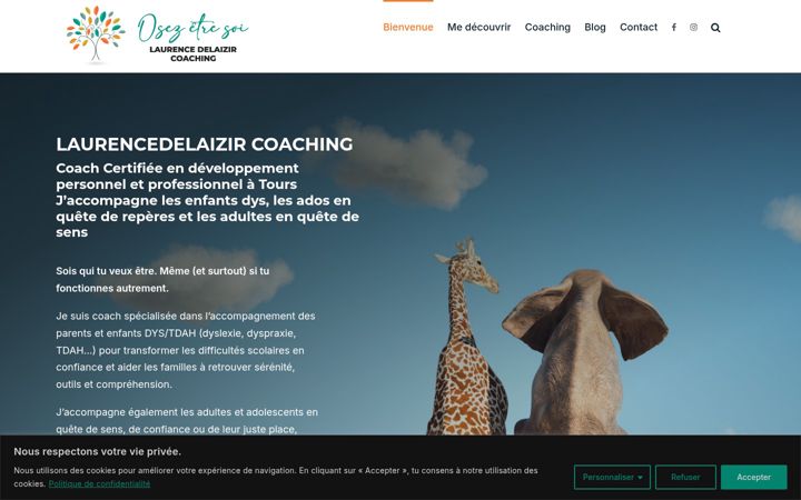 Screenshot of laurencedelaizircoaching.fr