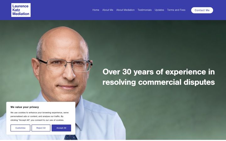 Screenshot of laurencekatzmediation.com