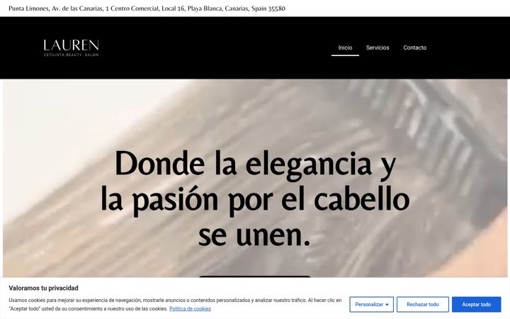 Screenshot of laurenestilista.com