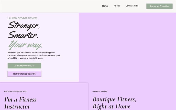 Screenshot of laurengfitness.com