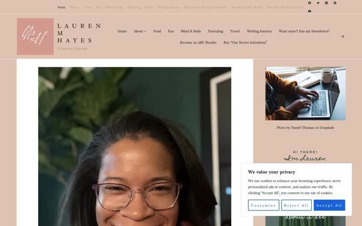 Screenshot of laurenmhayes.com