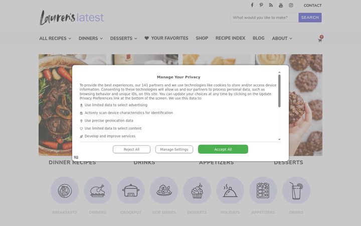 Screenshot of laurenslatest.com
