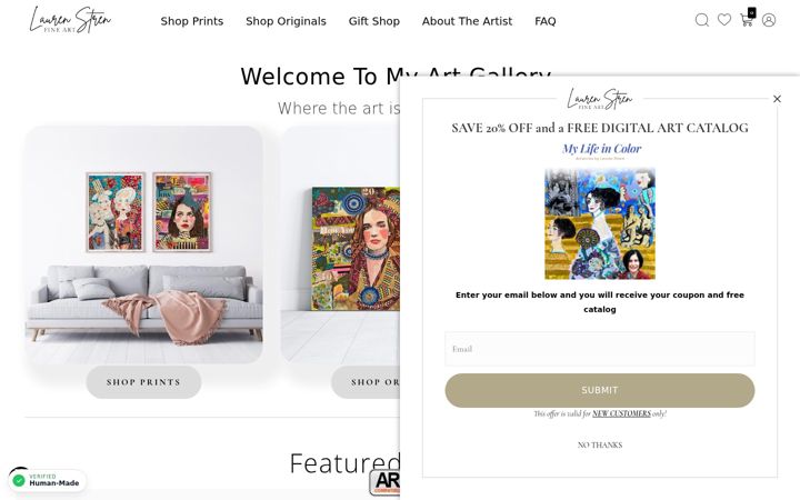 Screenshot of laurensternart.com