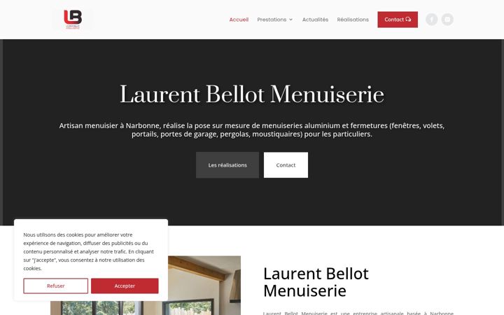 Screenshot of laurentbellotmenuiserie.com