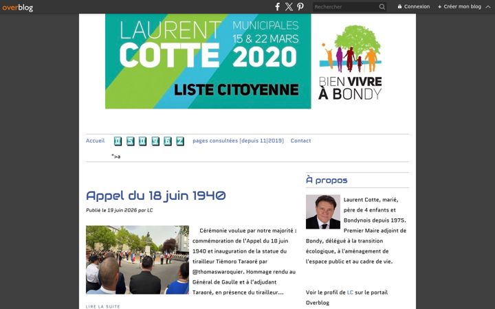 Screenshot of laurentcotte.fr