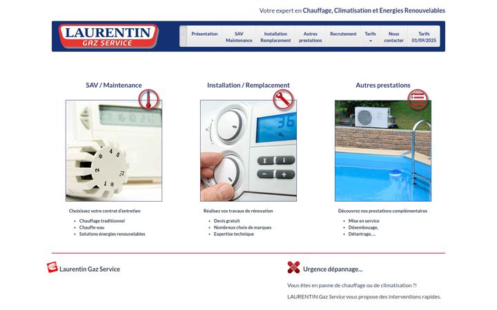 Screenshot of laurentin-gaz-service.com