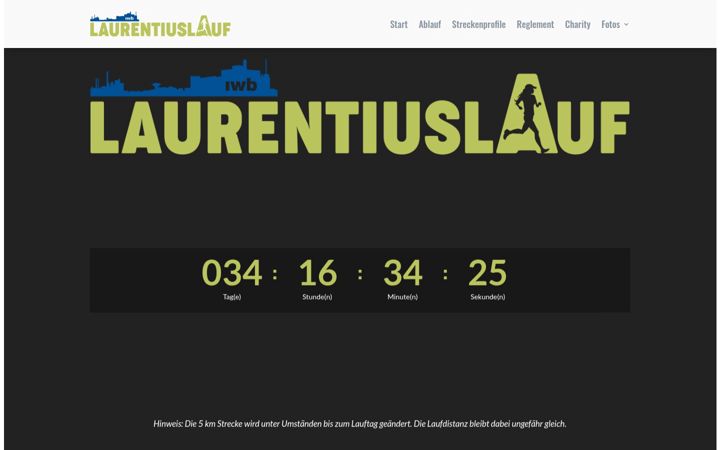 Screenshot of laurentiuslauf.de