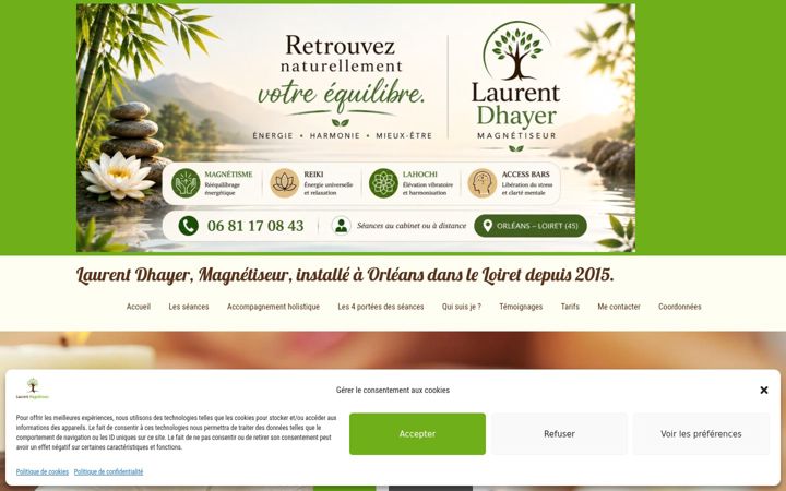 Screenshot of laurentmagnetiseur.fr