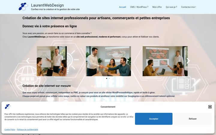 Screenshot of laurentwebdesign.fr