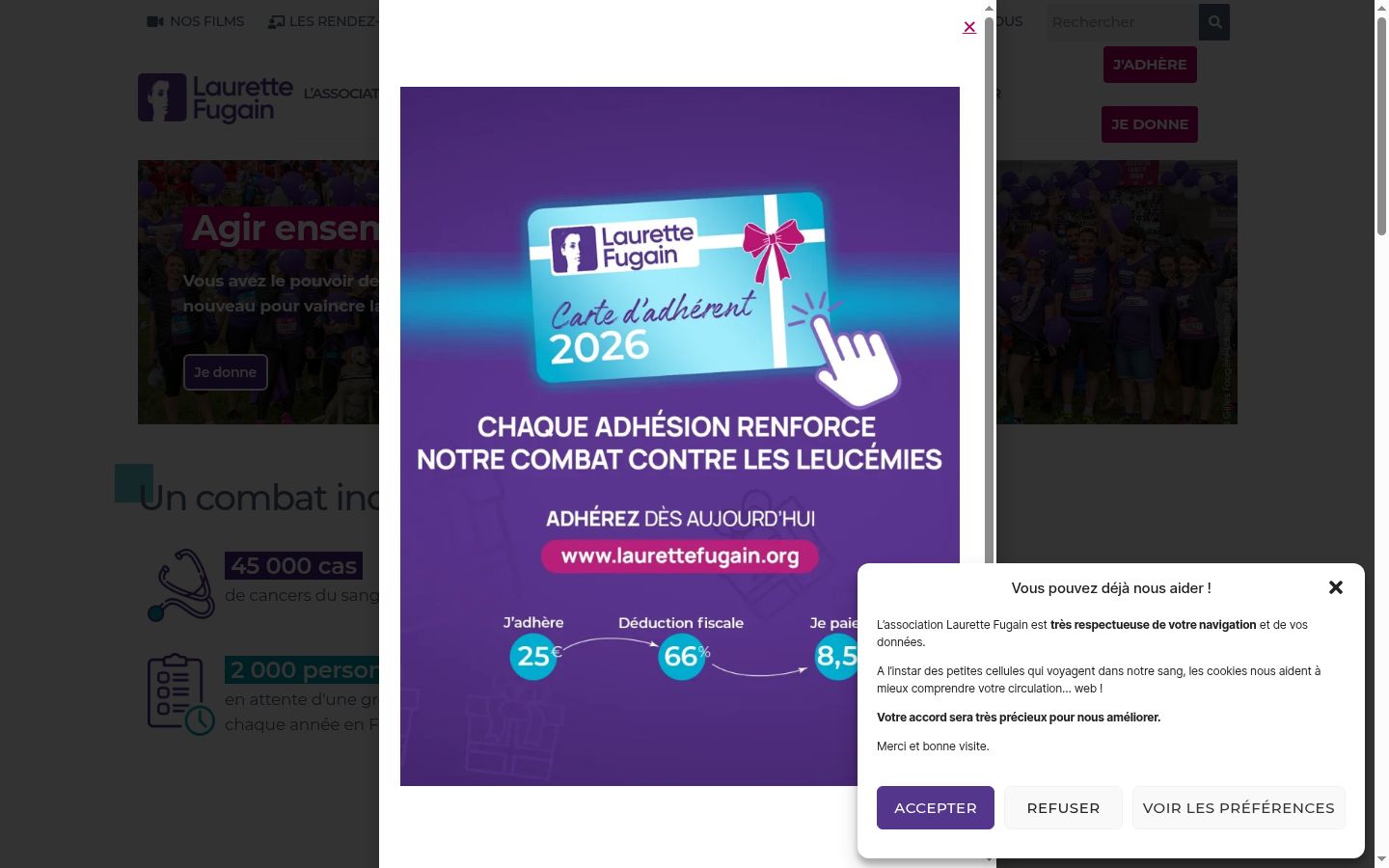 Sutikimo reklamjuostės, rodytos prieš bet kokią sąveiką, ekrano kopija