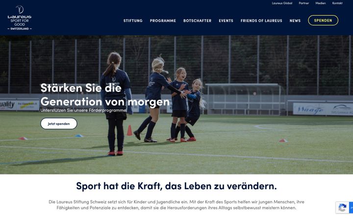 Screenshot of laureus.ch