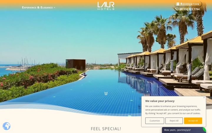 Screenshot of laurhotels.com