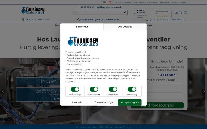 Screenshot of lauridsen-group.dk