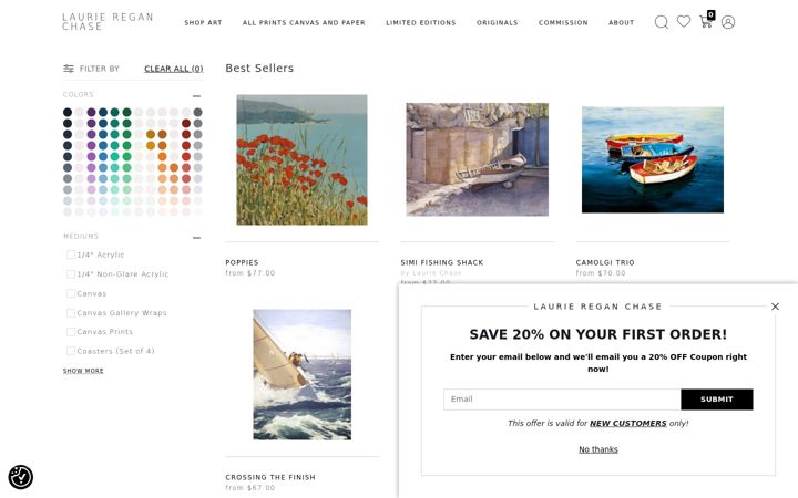 Screenshot of lauriechasefineart.com