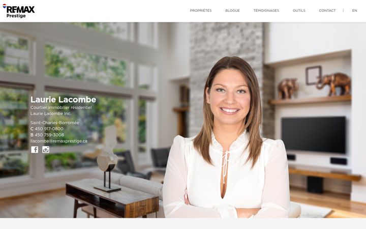 Screenshot of laurielacombe.ca