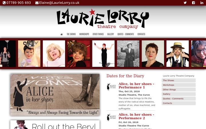 Screenshot of laurielorry.co.uk
