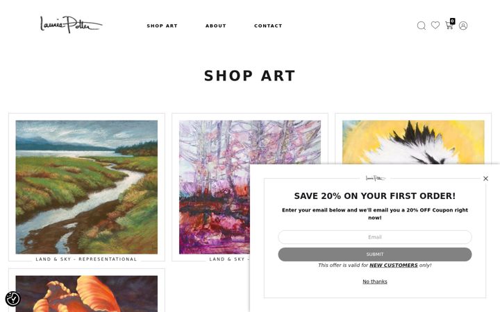 Screenshot of lauriepotter.com