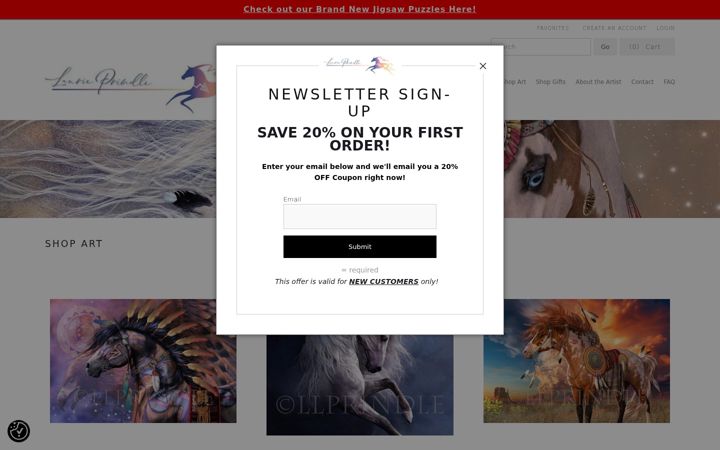 Screenshot of laurieprindle.com