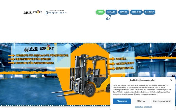 Screenshot of lauriexport.de