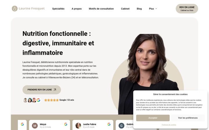Screenshot of laurinenutrition.fr