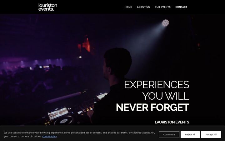 Screenshot of lauristonevents.com