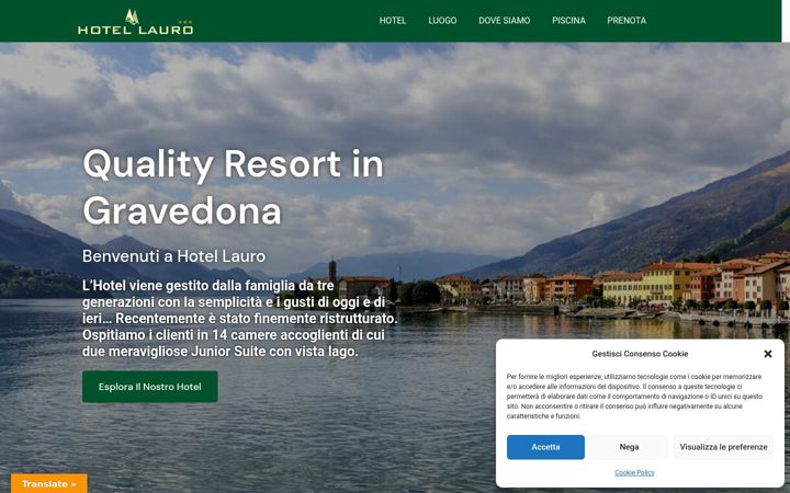 Screenshot of laurohotel.it