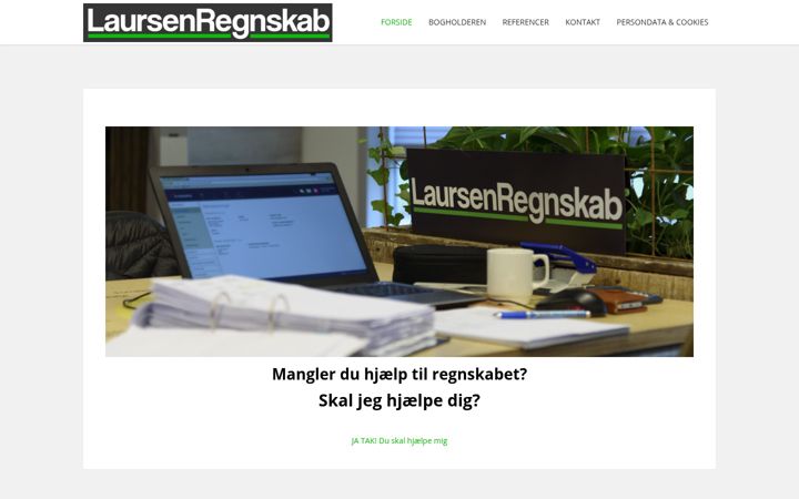 Screenshot of laursenregnskab.dk