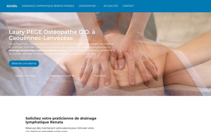 Screenshot of laurypegeosteopathie.fr