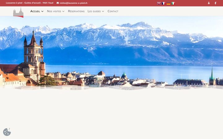 Screenshot of lausanne-a-pied.ch