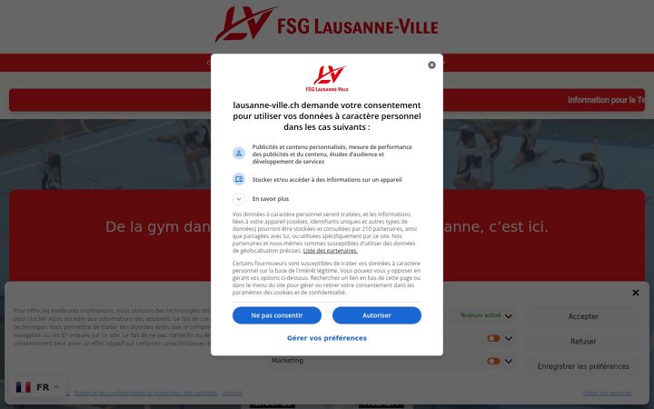 Screenshot of lausanne-ville.ch
