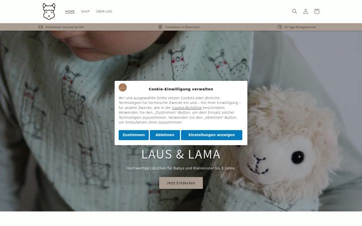 Screenshot of lausundlama.at